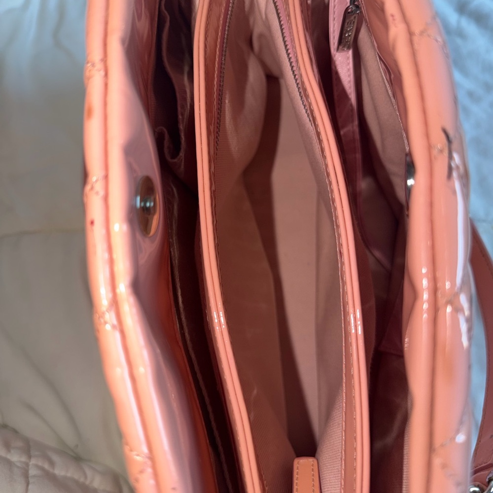 CHANEL Pink Glossy Quilted Shoulder Bag - Picture 10 of 14